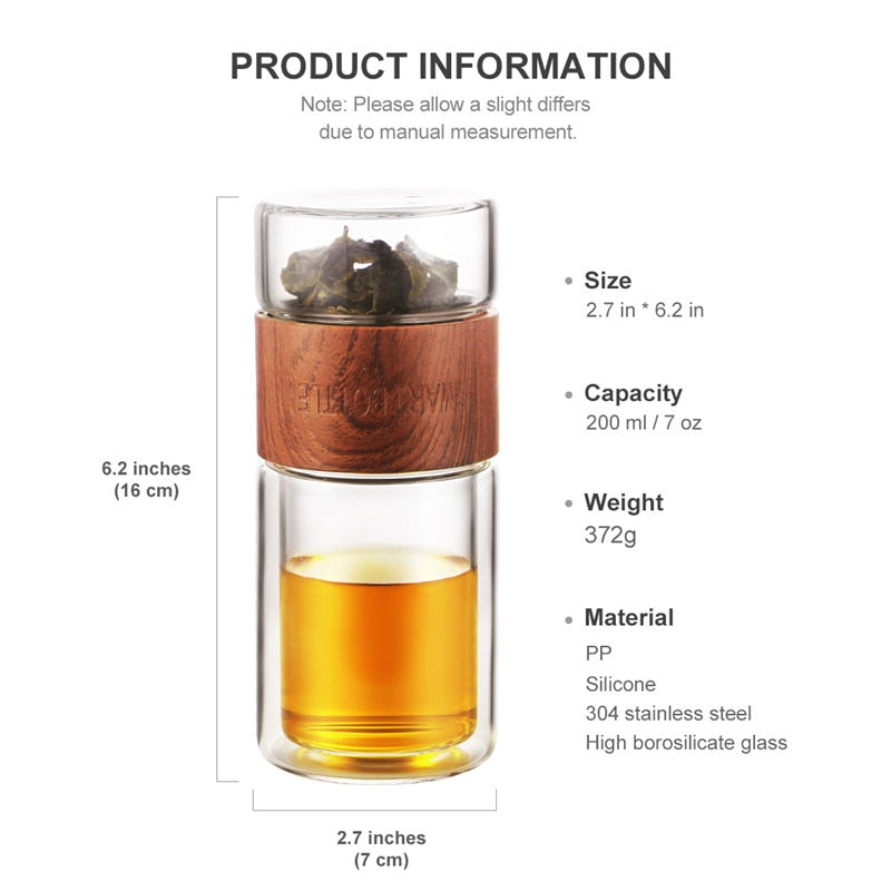 Brehn | Einfach tragbarer Glas-Teefilter