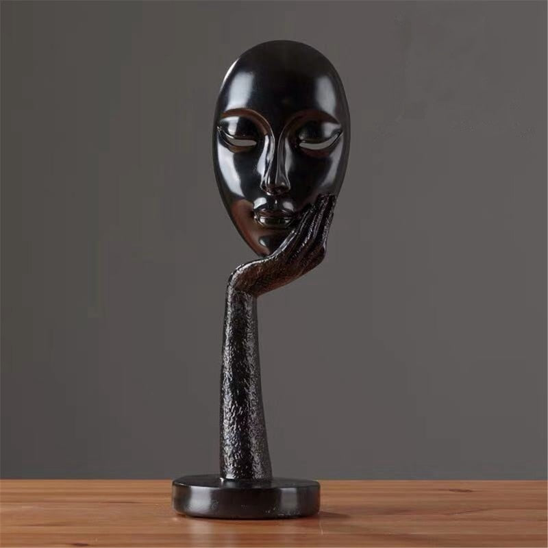 Moderne abstrakte menschliche Gesichts Kunst Statue