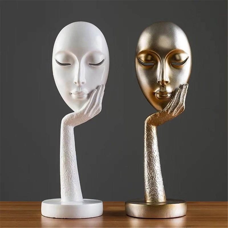 Moderne abstrakte menschliche Gesichts Kunststatue | Brehn
