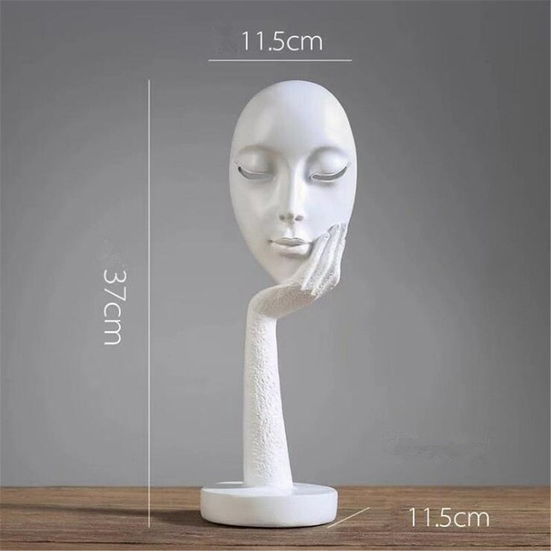 Moderne abstrakte menschliche Gesichts Kunststatue | Brehn