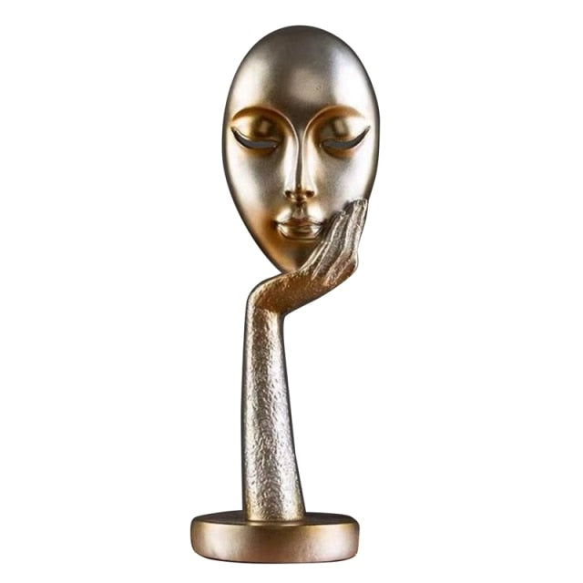 Moderne abstrakte menschliche Gesichts Kunststatue | Brehn