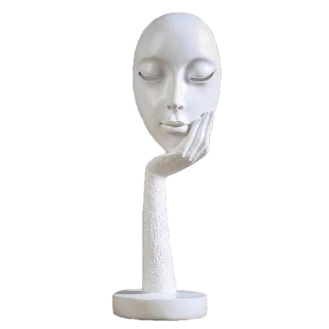 Moderne abstrakte menschliche Gesichts Kunststatue | Brehn