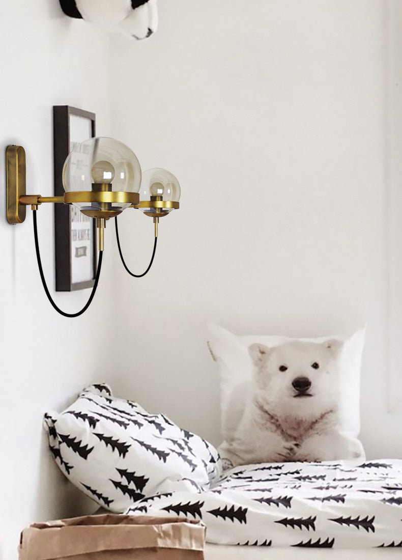 Elegante Retro Wand Glas Ball Lampe | Brehn