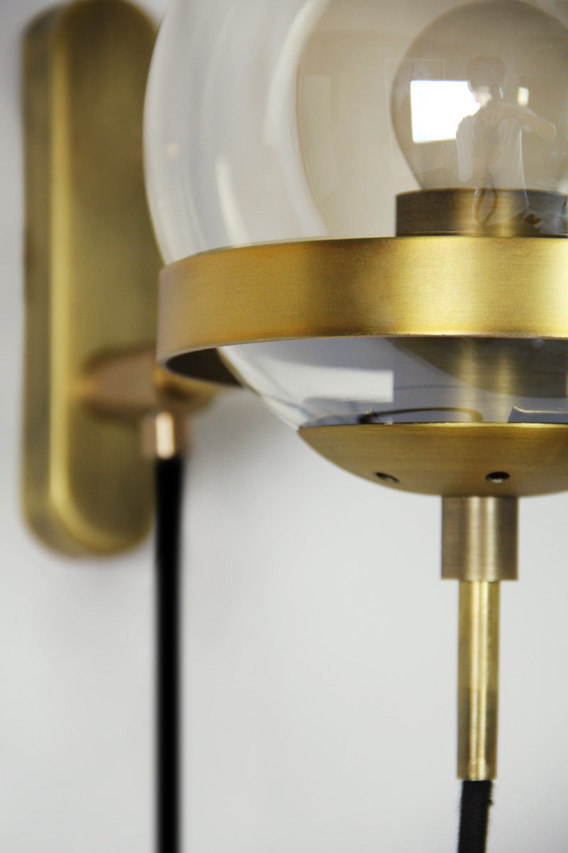 Elegante Retro Wand Glas Ball Lampe | Brehn