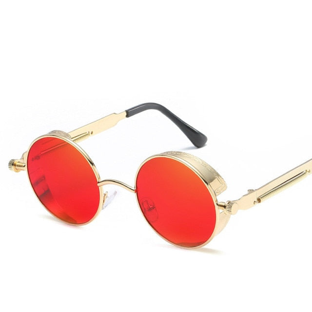 Kreative Runde Retro Runde Metall Sonnenbrille | Brehn