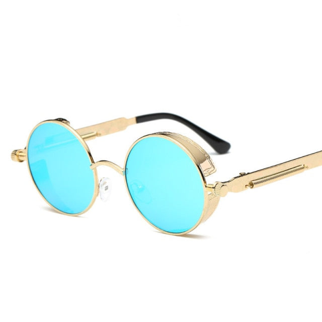 Kreative Runde Retro Runde Metall Sonnenbrille | Brehn