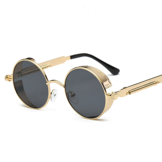 Kreative Runde Retro Runde Metall Sonnenbrille | Brehn