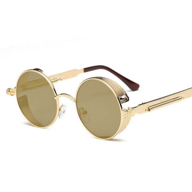 Kreative Runde Retro Runde Metall Sonnenbrille | Brehn