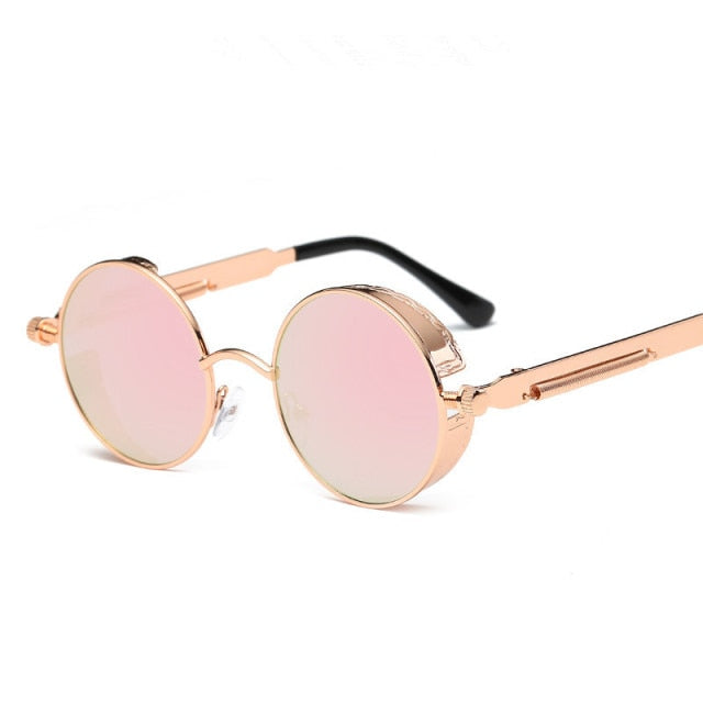Kreative Runde Retro Runde Metall Sonnenbrille | Brehn
