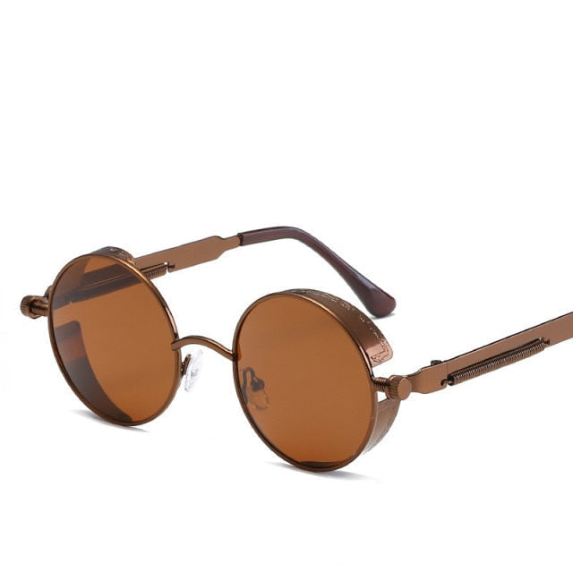 Kreative Runde Retro Runde Metall Sonnenbrille | Brehn