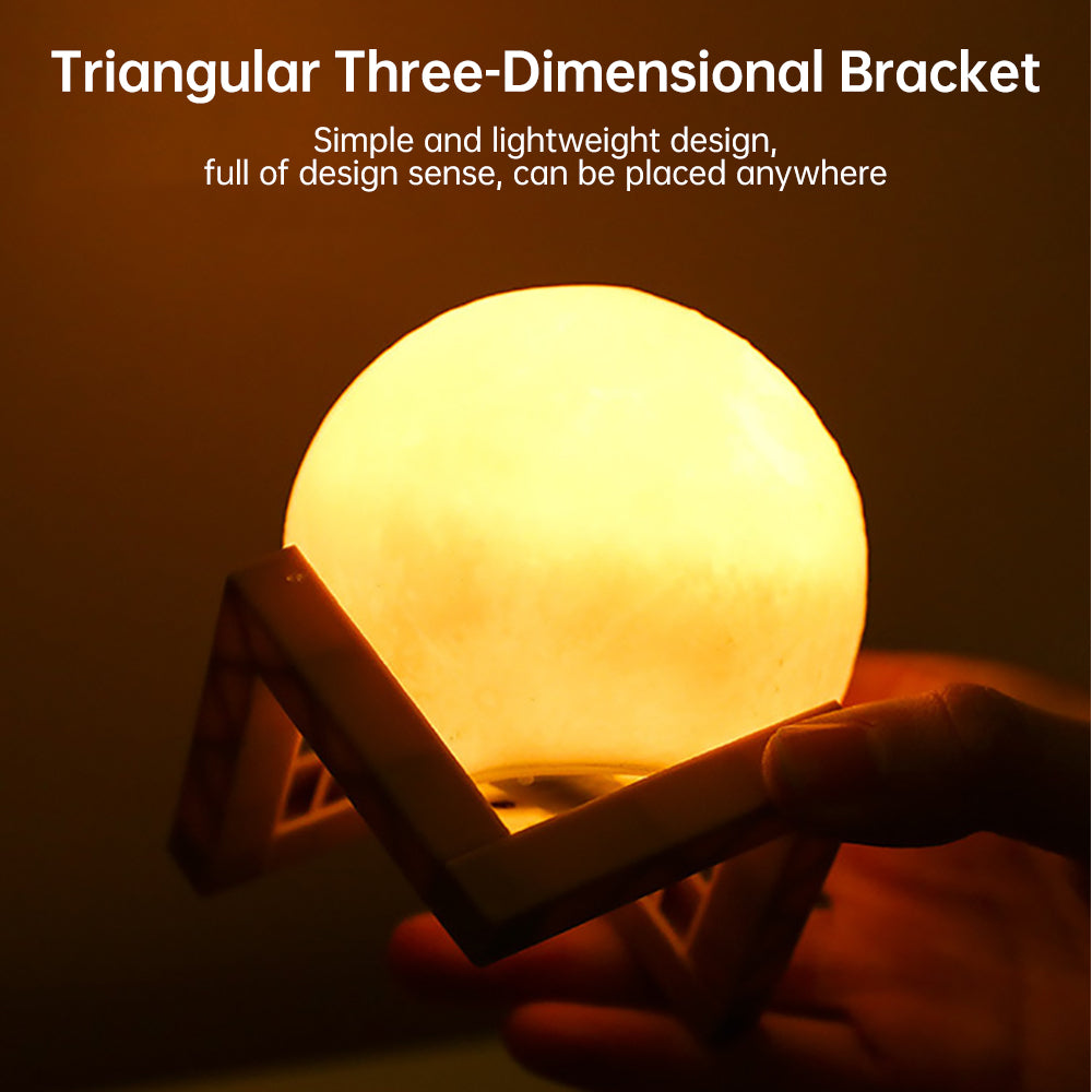 3D Light Touch Switch Wiederaufladbare Mond Nachtlampe | Brehn