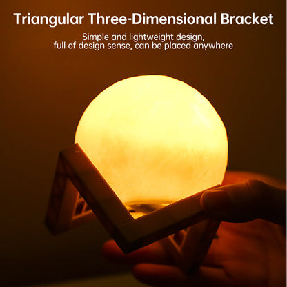 3D Light Touch Switch Wiederaufladbare Mond Nachtlampe | Brehn