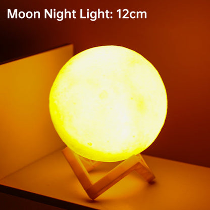 3D Light Touch Switch Wiederaufladbare Mond Nachtlampe | Brehn
