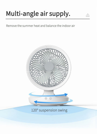 Tragbarer kabelloser faltbarer Ventilator Nachttischlampe | Brehn