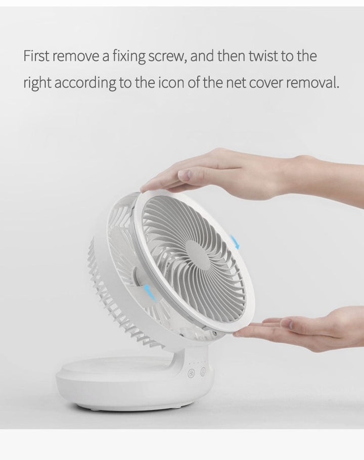 Tragbarer kabelloser faltbarer Ventilator Nachttischlampe | Brehn