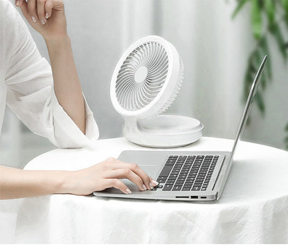 Tragbarer kabelloser faltbarer Ventilator Nachttischlampe | Brehn