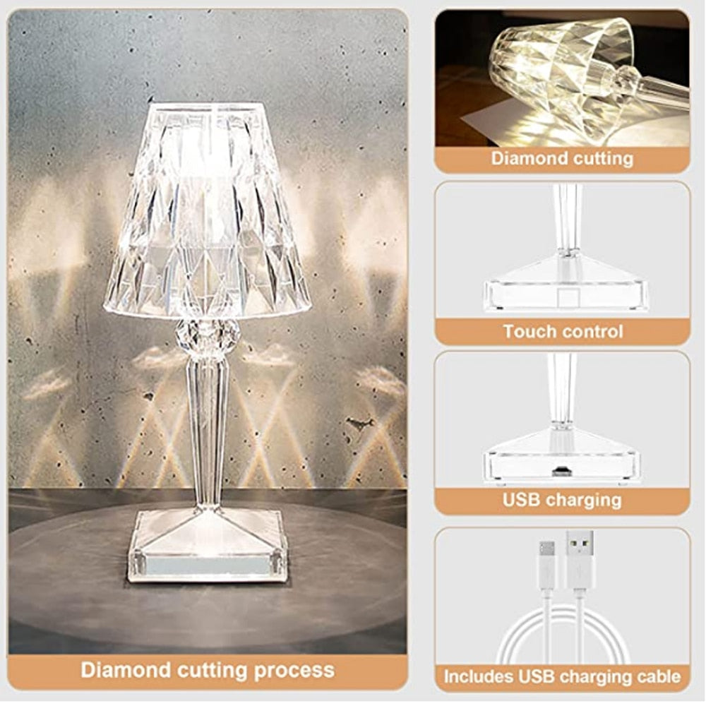 Diamant Acryl Tischlampe | Brehn