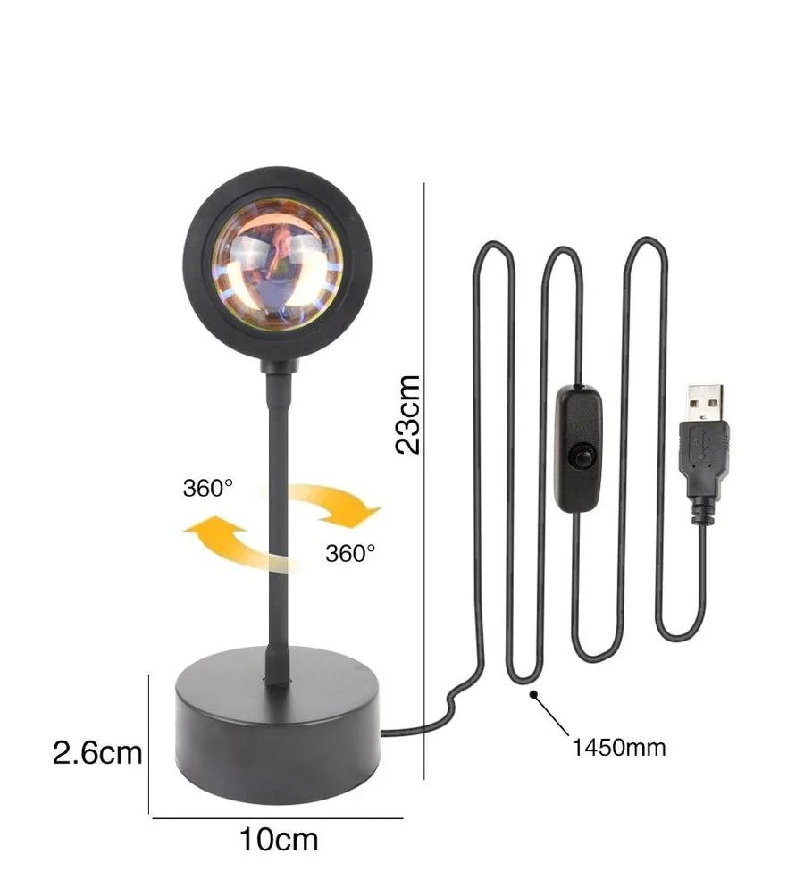 Sonnenuntergang Lampe mit 4 Farben - GlowSphere | Brehn
