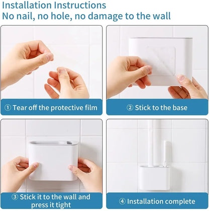 Silicone WC-Bürste mit Wandhalterung – Ultimative Hygienelösung