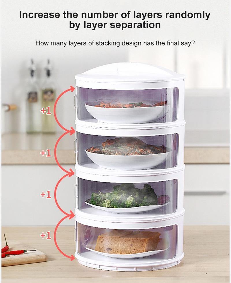 Mehrlagige transparente Küchen Lebensmittellagerbox