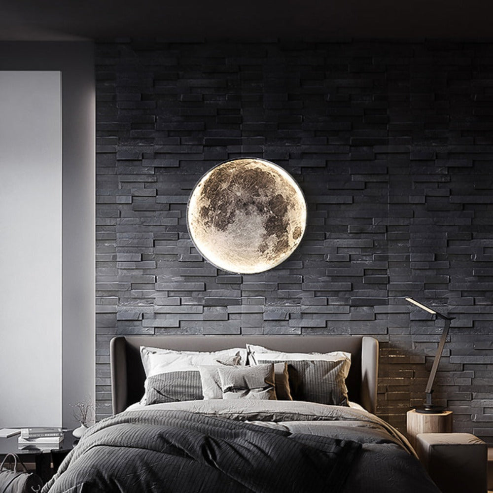 3D-LED-Decken- oder Wandleuchte mit Mond- oder Erdmotiv