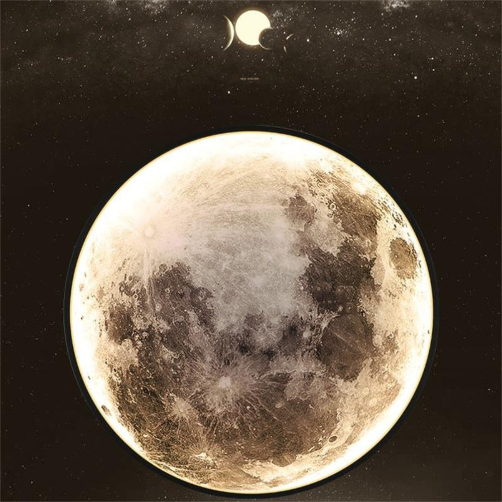 3D-LED-Decken- oder Wandleuchte mit Mond- oder Erdmotiv
