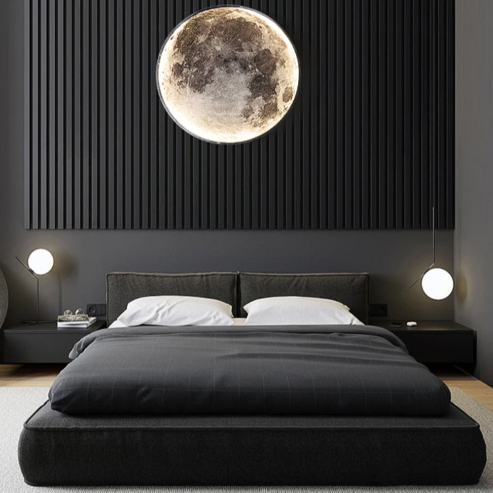 3D-LED-Decken- oder Wandleuchte mit Mond- oder Erdmotiv