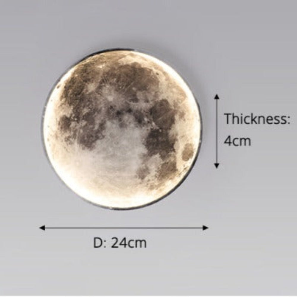 3D-LED-Decken- oder Wandleuchte mit Mond- oder Erdmotiv