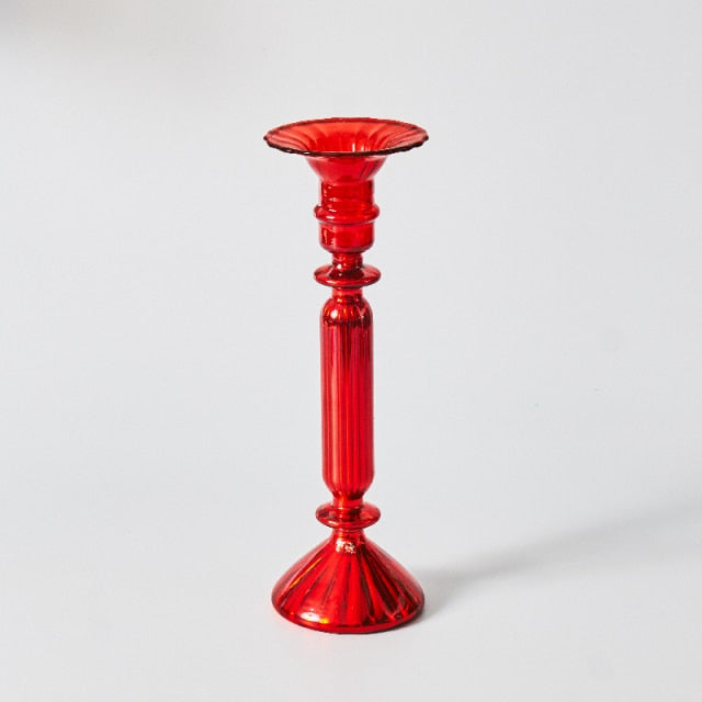 Brehn | Kirsche Rote Glas Stabkerzenhalter & Vasen
