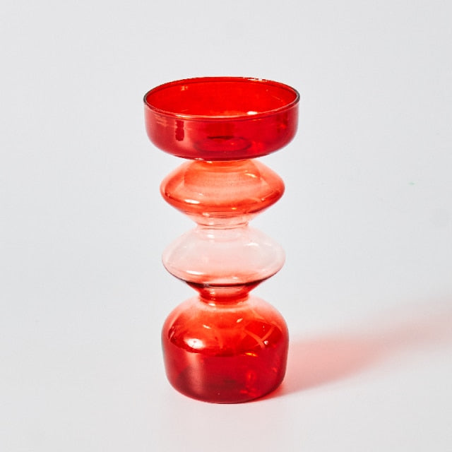 Brehn | Kirsche Rote Glas Stabkerzenhalter & Vasen