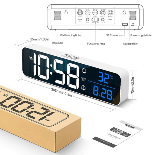 Smart Digital LED Musik Alarm Temperatur Uhr