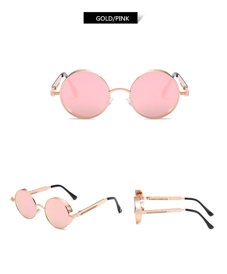 Kreative Runde Retro Runde Metall Sonnenbrille | Brehn