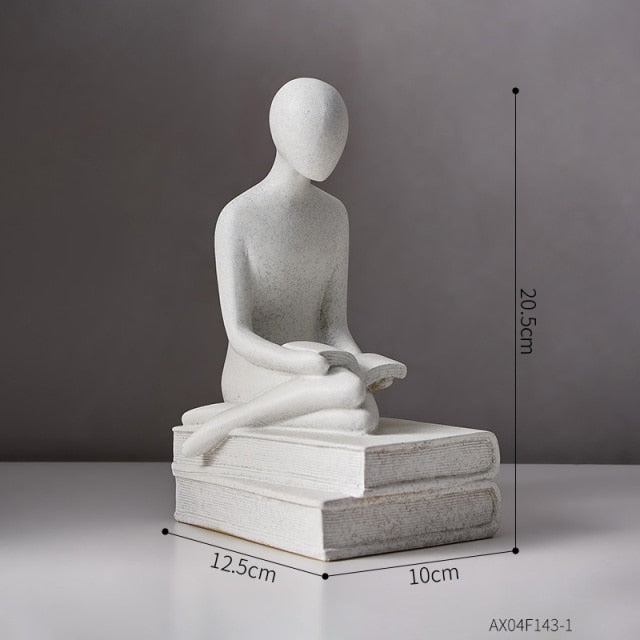 Nordic Abstract Thinker Harz Statue Skulptur | Brehn