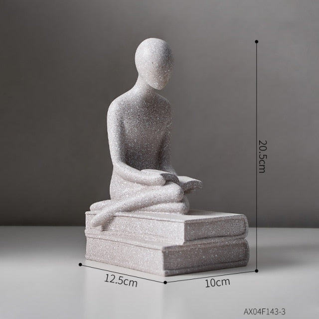 Nordic Abstract Thinker Harz Statue Skulptur | Brehn