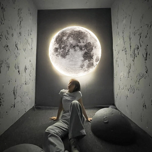 3D-LED-Decken- oder Wandleuchte mit Mond- oder Erdmotiv