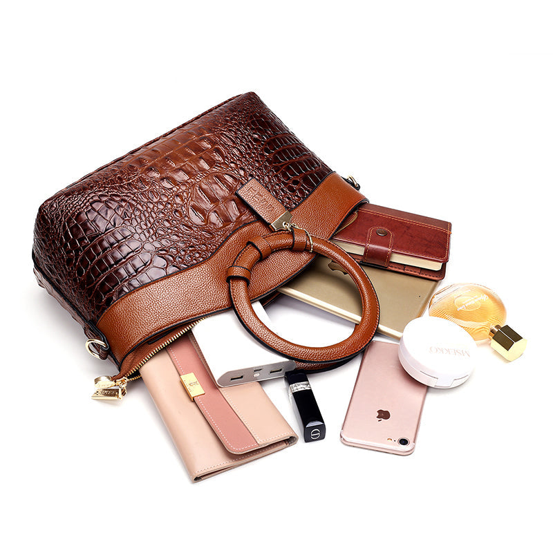 Krokodilledertasche – mit handgefertigten Details