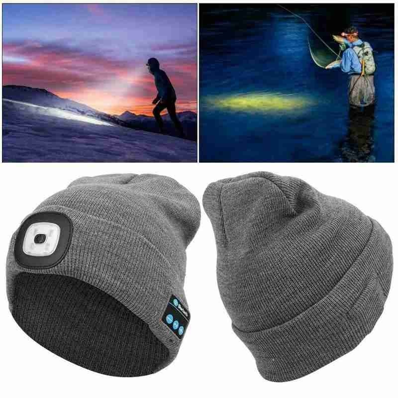 Unisex Bluetooth Lautsprecher Stirnlampe Mütze | Brehn