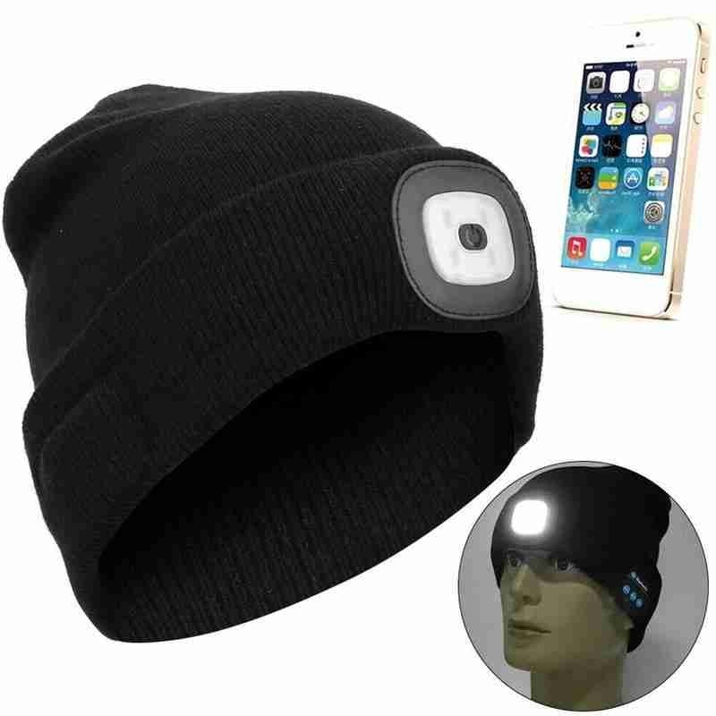 Unisex Bluetooth Lautsprecher Stirnlampe Mütze | Brehn