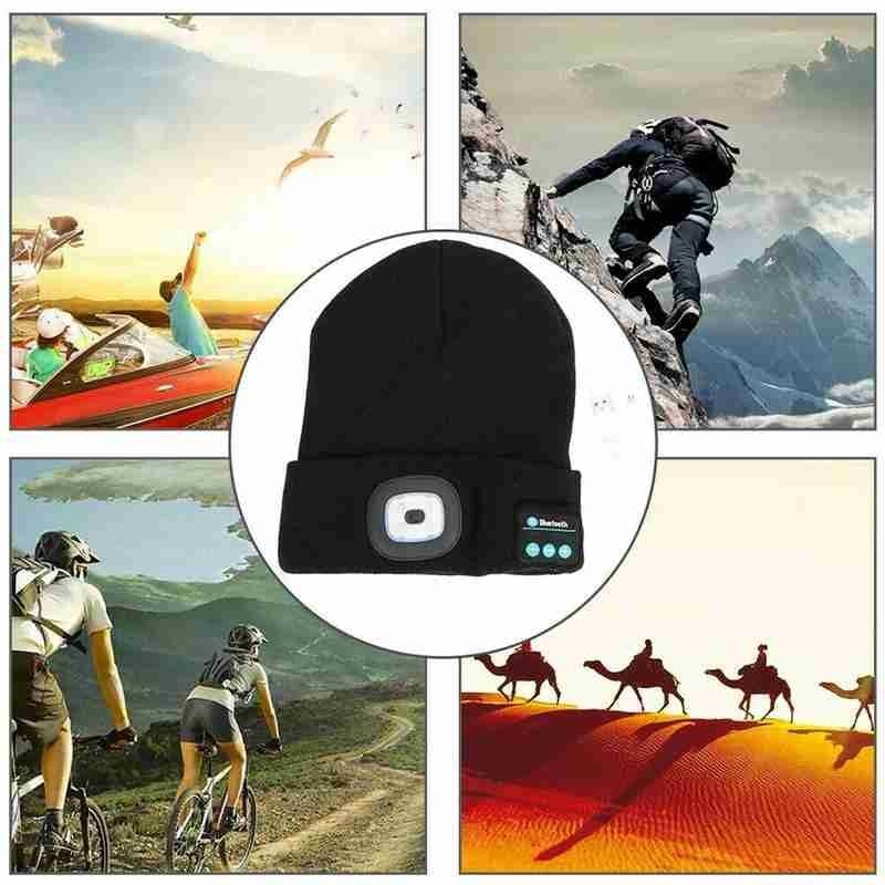 Unisex Bluetooth Lautsprecher Stirnlampe Mütze | Brehn