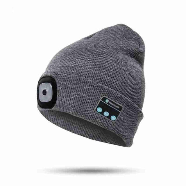 Unisex Bluetooth Lautsprecher Stirnlampe Mütze | Brehn