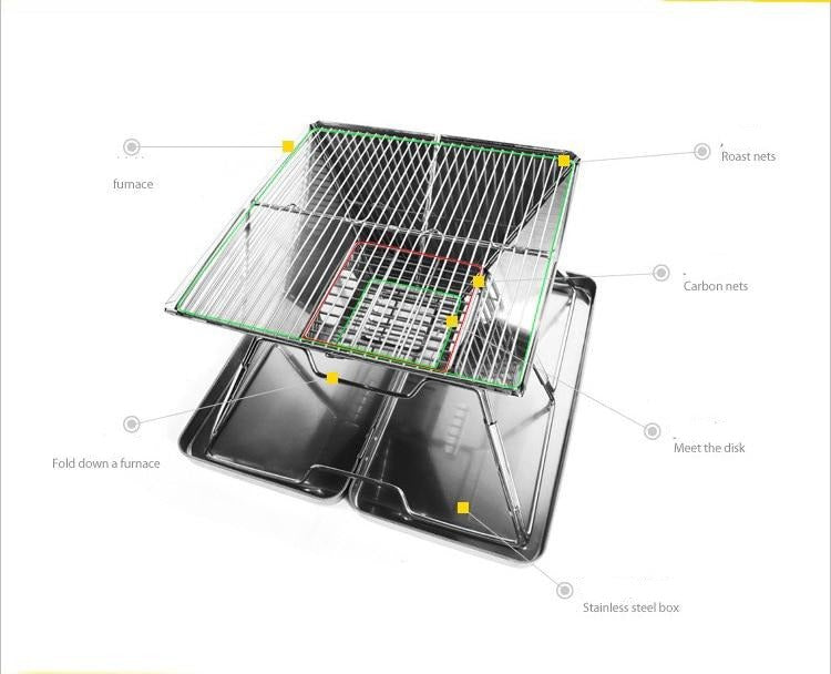 Faltbarer tragbarer mini Reise Camping Grill | Brehn