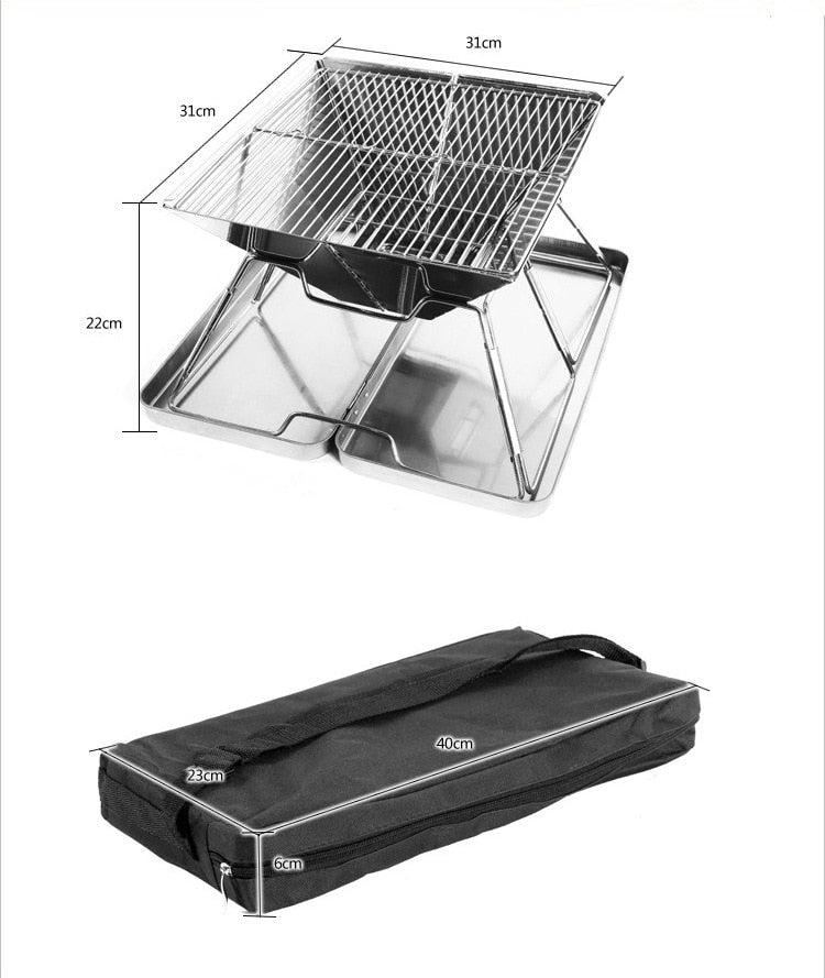 Faltbarer tragbarer mini Reise Camping Grill | Brehn