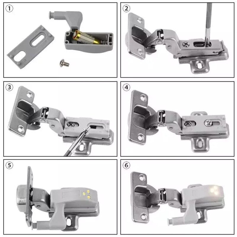 10 Stück LED Sensor Scharniere Kleiderschrank Lampe | Brehn