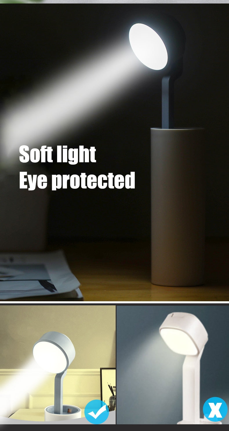 LED Mini RechargeaBrehne Power Bank Schreibtischlampe