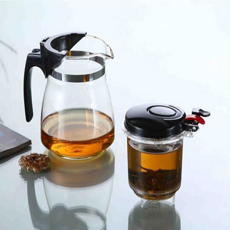 Glas Tee Auslaufgeschützter Infuser Krug
