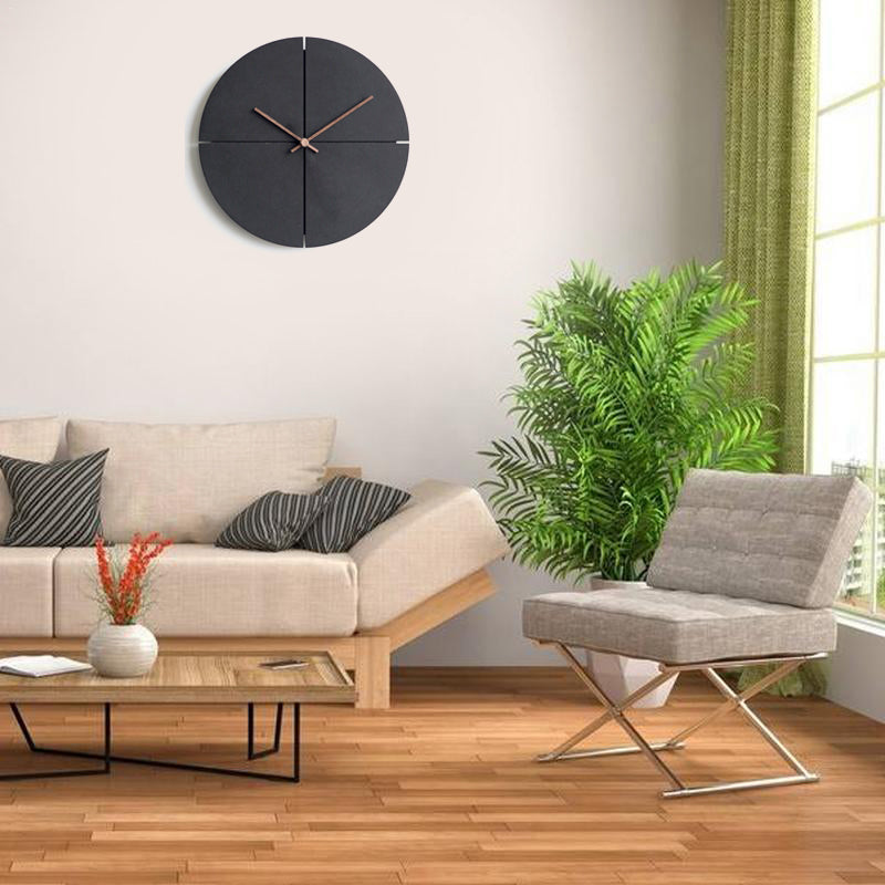Elegante nordische minimalistische Holz-Wanduhr | Brehn