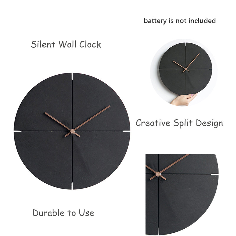 Elegante nordische minimalistische Holz-Wanduhr | Brehn