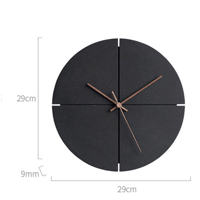 Elegante nordische minimalistische Holz-Wanduhr | Brehn