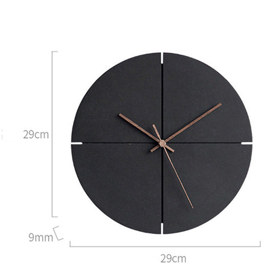 Elegante nordische minimalistische Holz-Wanduhr | Brehn