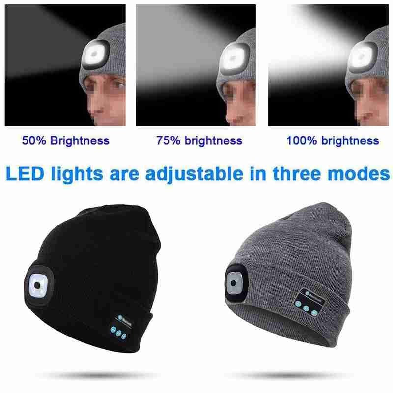 Unisex Bluetooth Lautsprecher Stirnlampe Mütze | Brehn